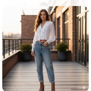Zara Crisp White Blouse